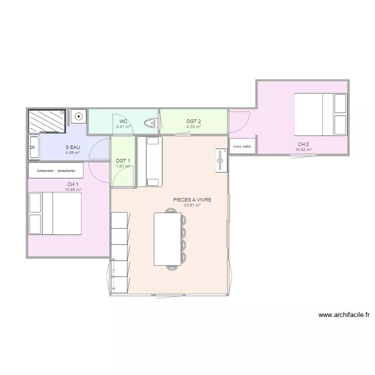 CHAUMIERE V1. Plan de 