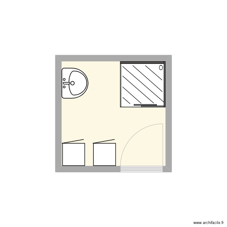 LAMBLIN. Plan de 1 pièce et 3 m2