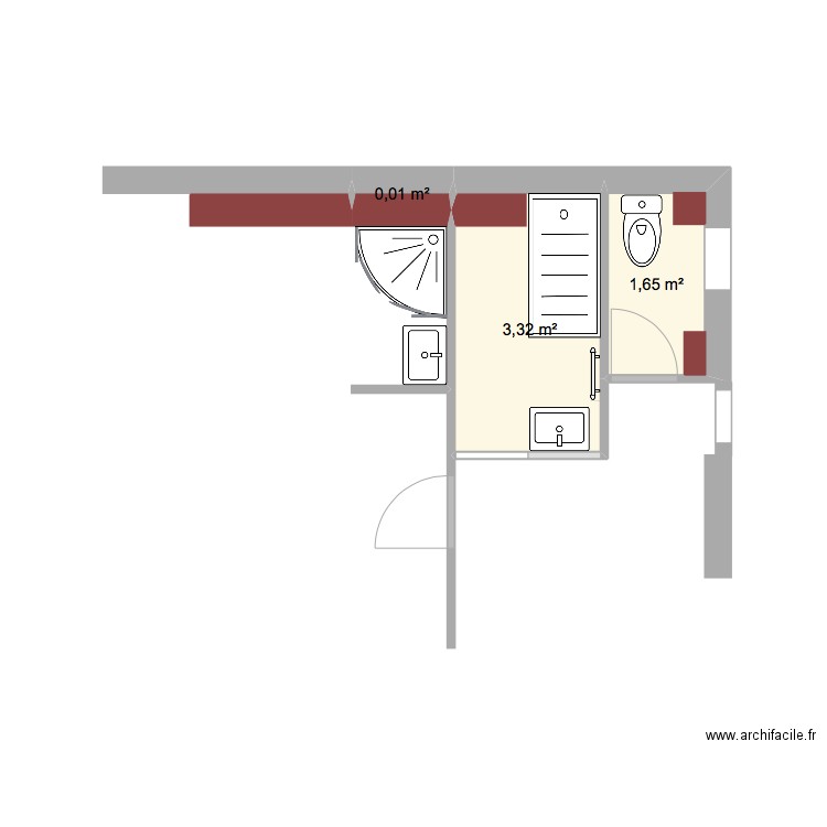 SDB GITE FUTUR 1. Plan de 0 pièce et 0 m2