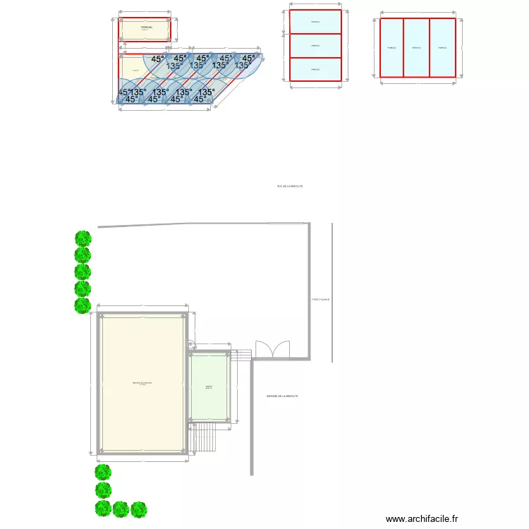redoute extérieure. Plan de redoute extérieure. Plan de