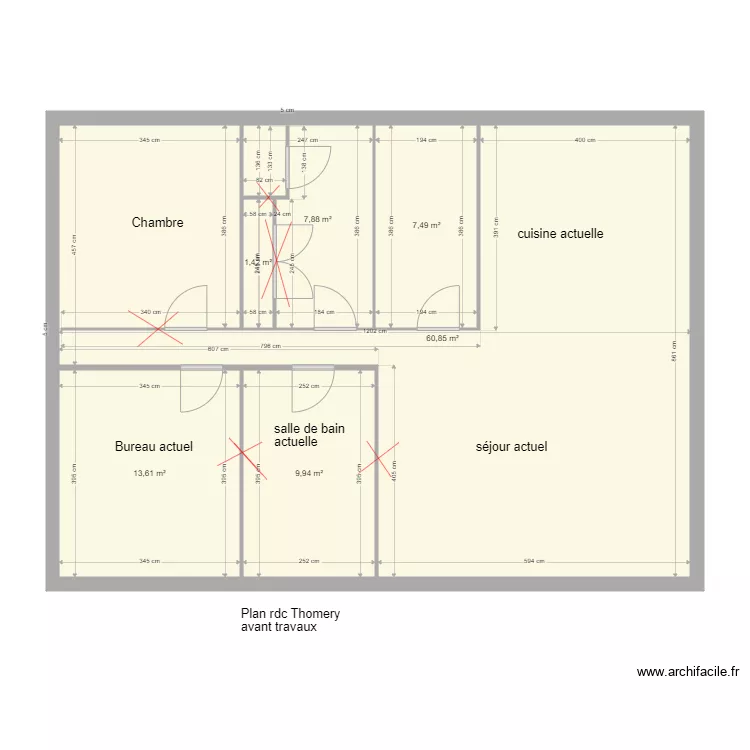 AVANT plan rdc maison Thomery. Plan de AVANT plan rdc maison Thomery. Plan de
