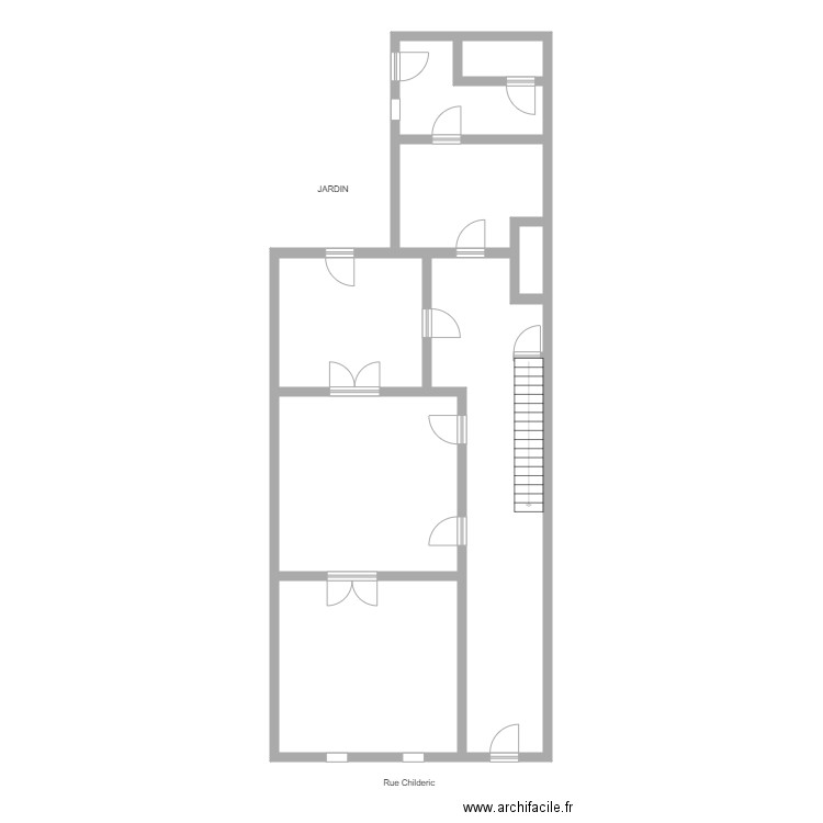 PMS2 RDC. Plan de 8 pièces et 117 m2