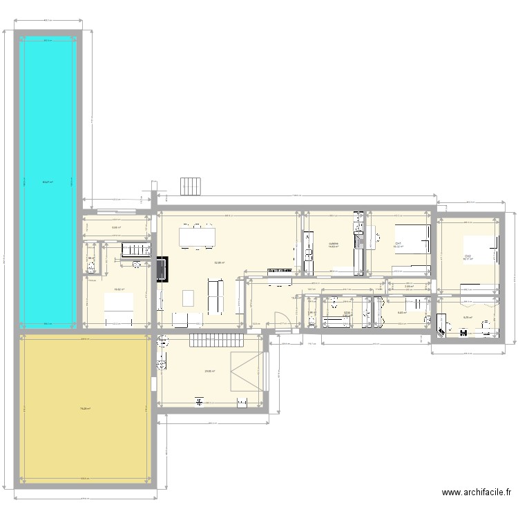 Vedrin 2020 piscine 18m 3. Plan de 0 pièce et 0 m2