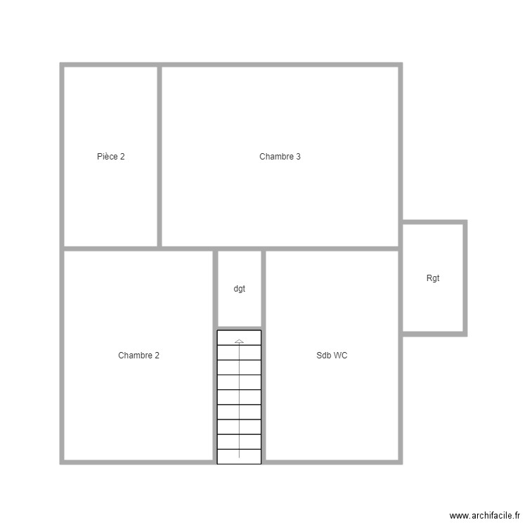 etage vlr 1. Plan de 0 pièce et 0 m2