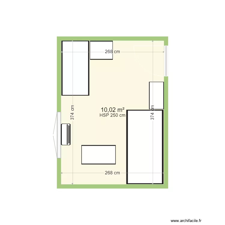 Chambre. Plan de 