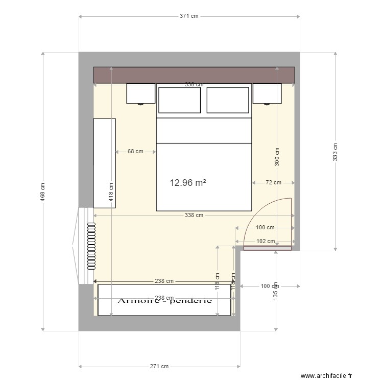 Chambre Haut. Plan de 0 pièce et 0 m2