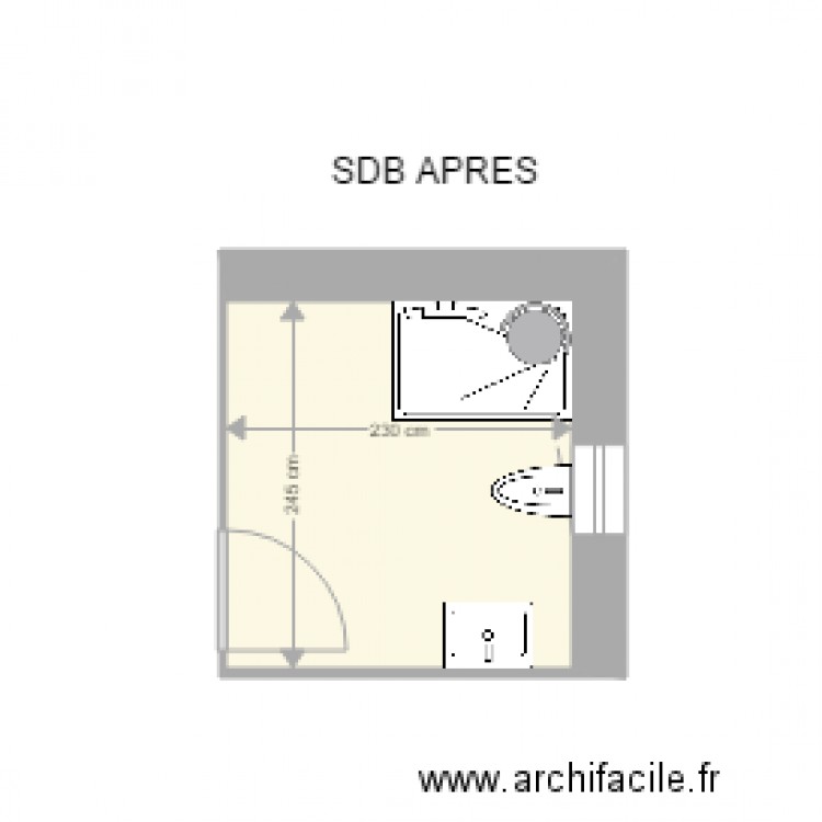 PLAN SDB APRES FERNANDEZ . Plan de 0 pièce et 0 m2