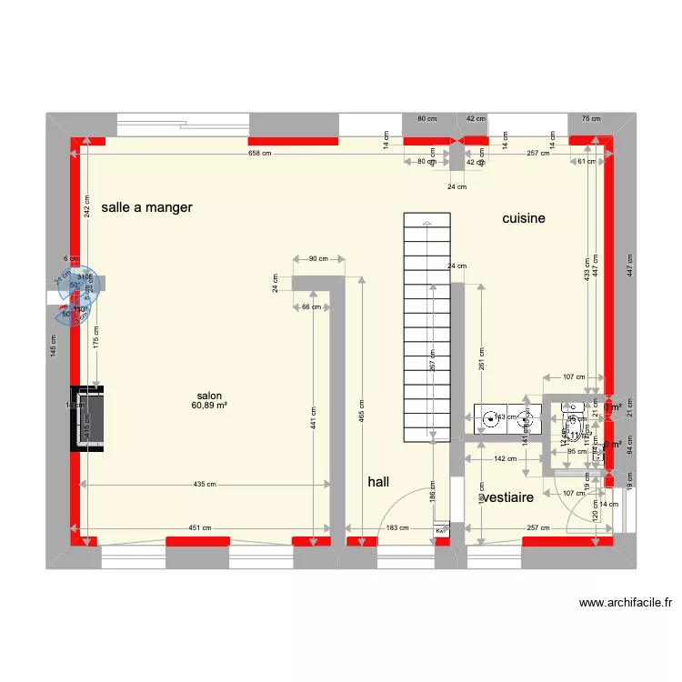 plan maison  RDC option final. Plan de 
