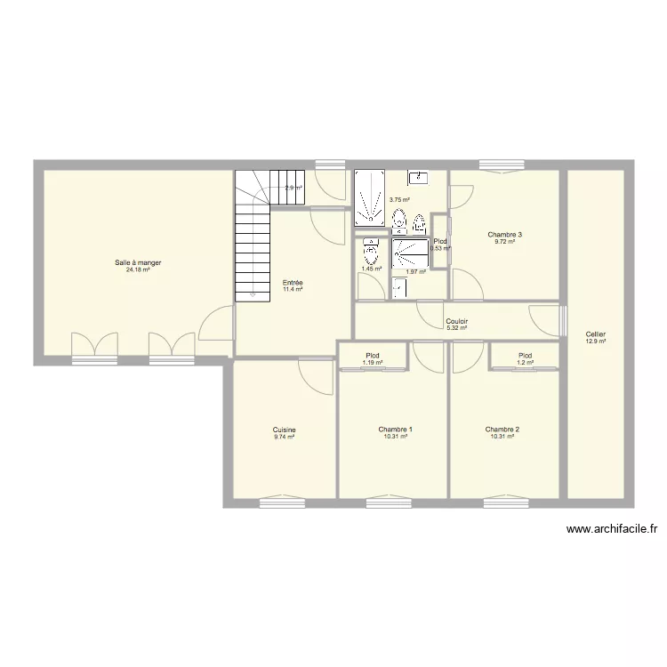 Blagnac impasse des buches. Plan de 