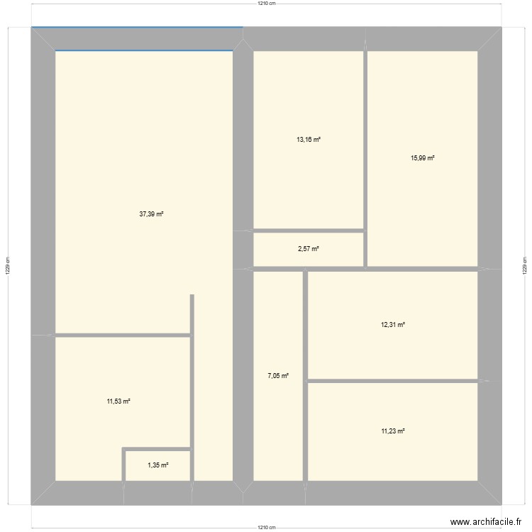 Plan RISSE. Plan de 9 pièces et 113 m2