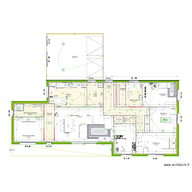 Colin V5 Circuits lumières. Plan de 0 pièce et 0 m2