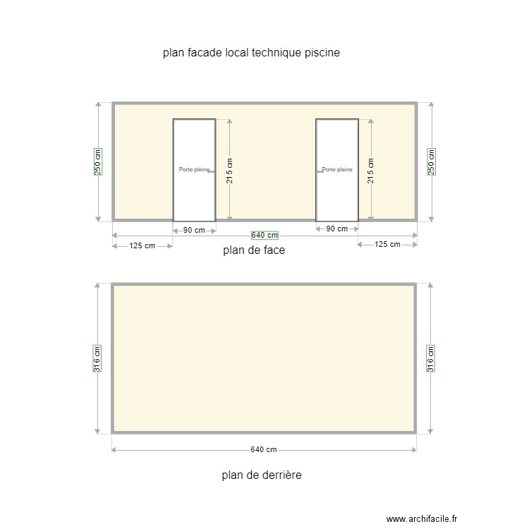 local technique 3. Plan de 2 pièces et 35 m2