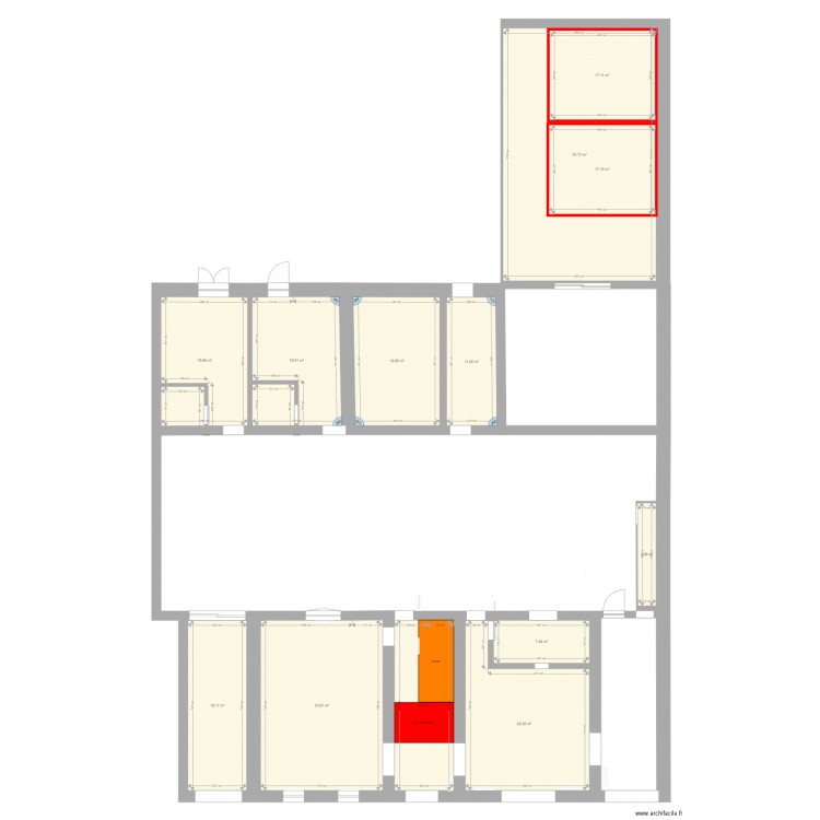 CHALANDRAY RDC  CHAMBRE HOTE. Plan de 0 pièce et 0 m2