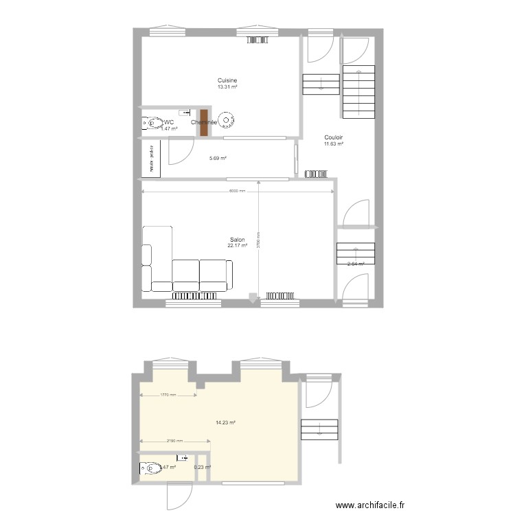 maison RDC. Plan de 0 pièce et 0 m2