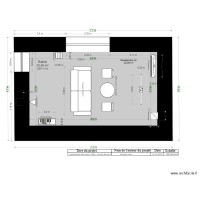 Agencement salon plan vue de dessus Proposition 1 2D modifier