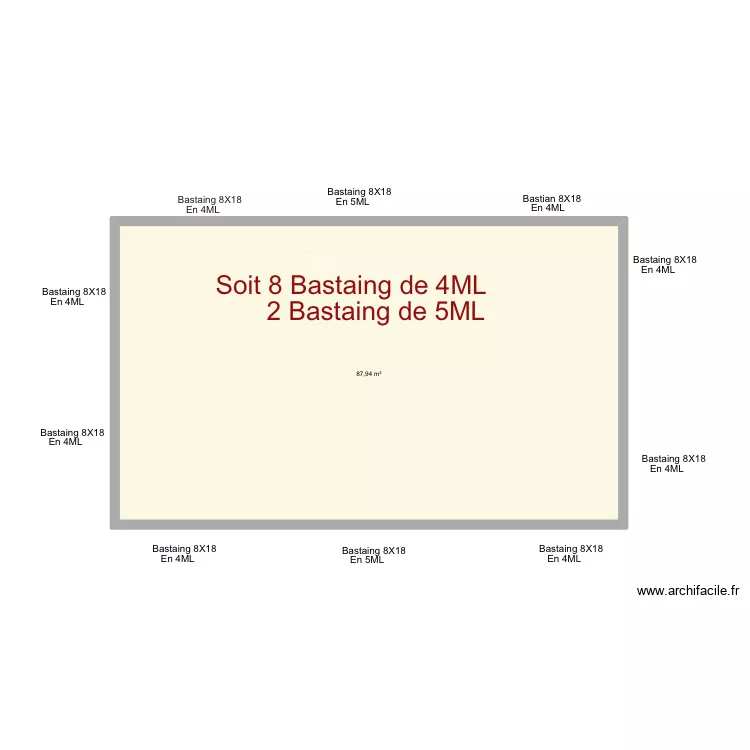 Maison molli. Plan de 