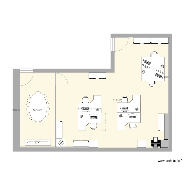 Bureau RM2. Plan de 0 pièce et 0 m2