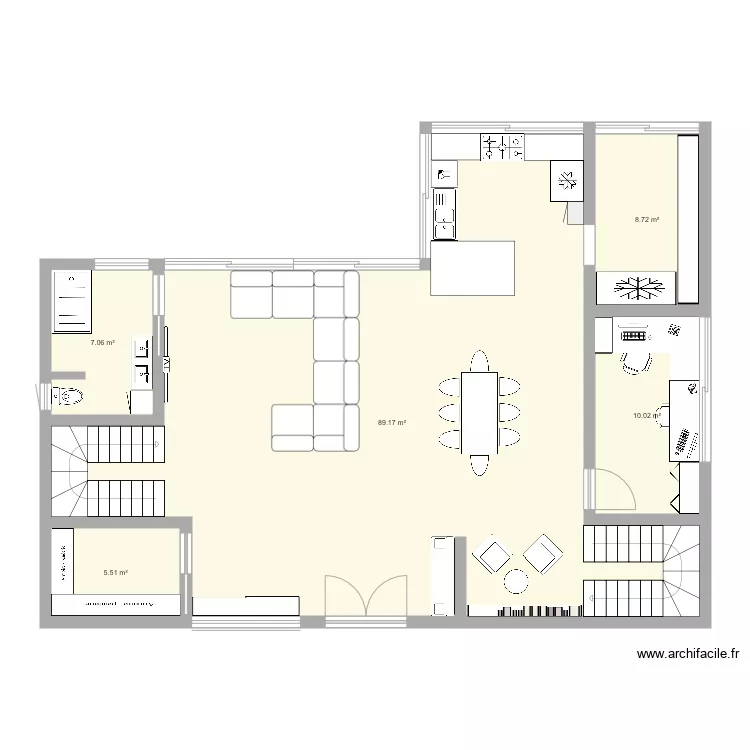 Plan maison r&ecirc;ve niveau 0. Plan de 