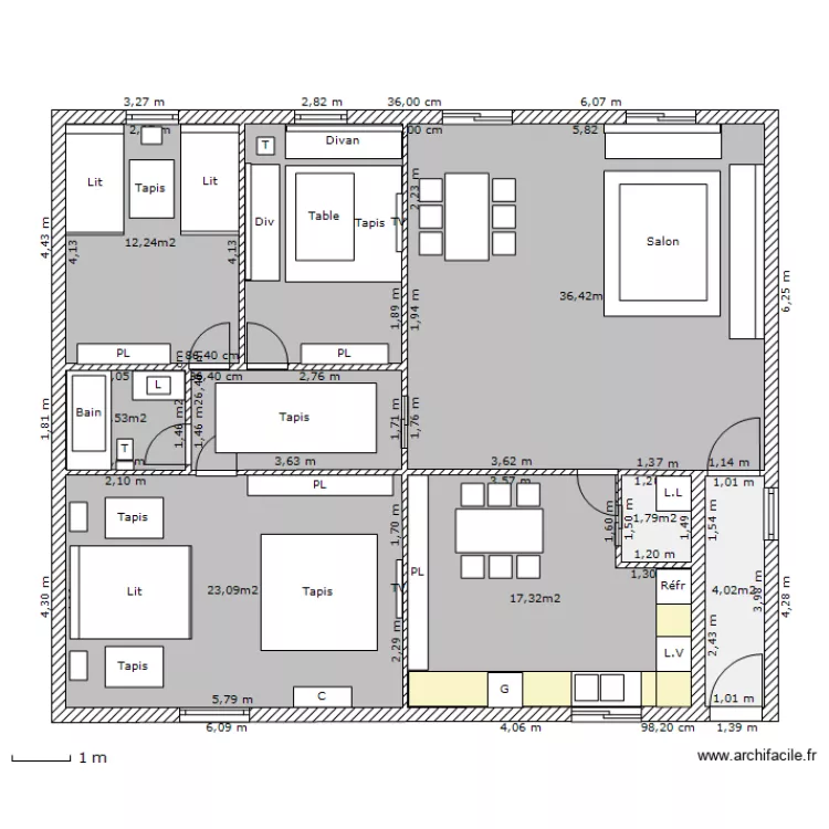 Appartement Lac 2 meble. Plan de Appartement Lac 2 meble. Plan de