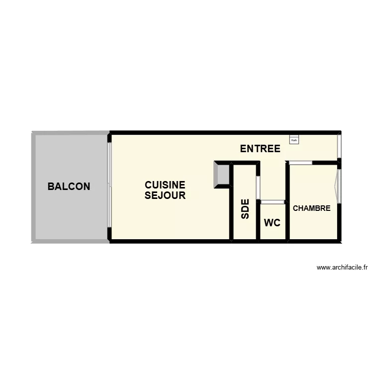 MANON. Plan de 6  et 27 m²