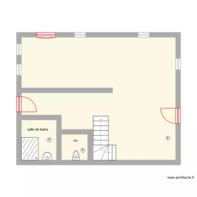 courteville &eacute;tat r&eacute;nov&eacute;. Plan de 3  et 50 m²