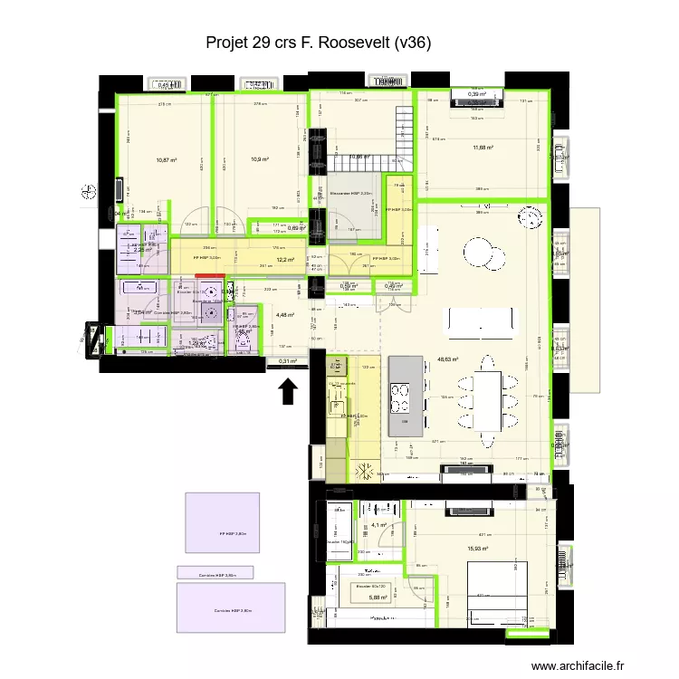 29 crs FR v36 ss meubles. Plan de 