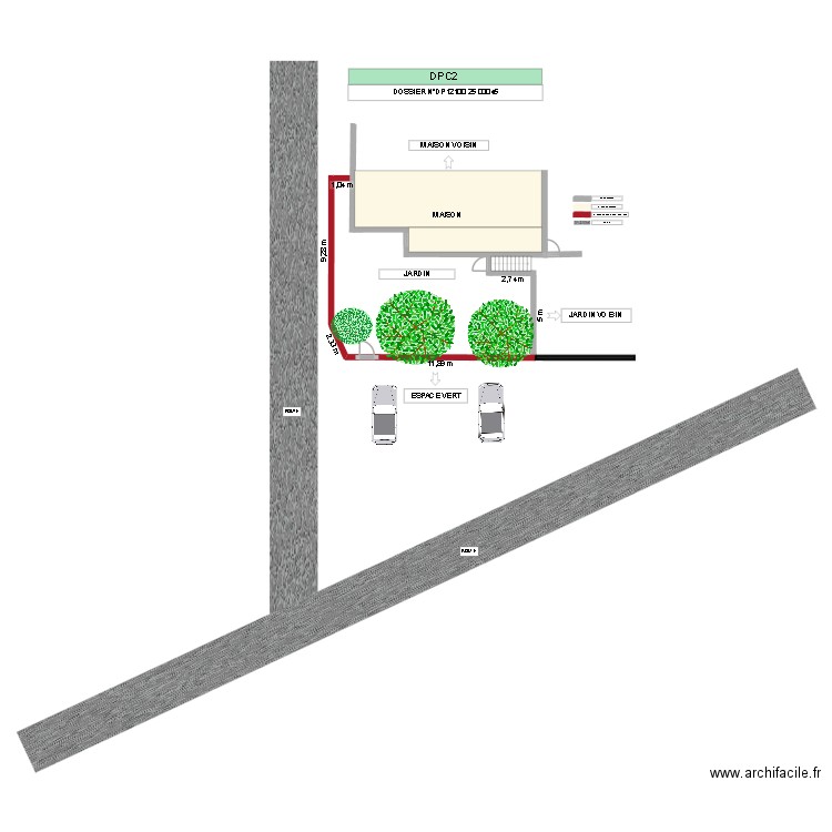 Palissade. Plan de 0 pièce et 0 m2