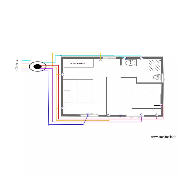 plan chambre 2. Plan de 