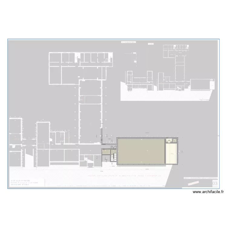 ISJP/Secondaire/Aile Droite/Etage -1. Plan de 