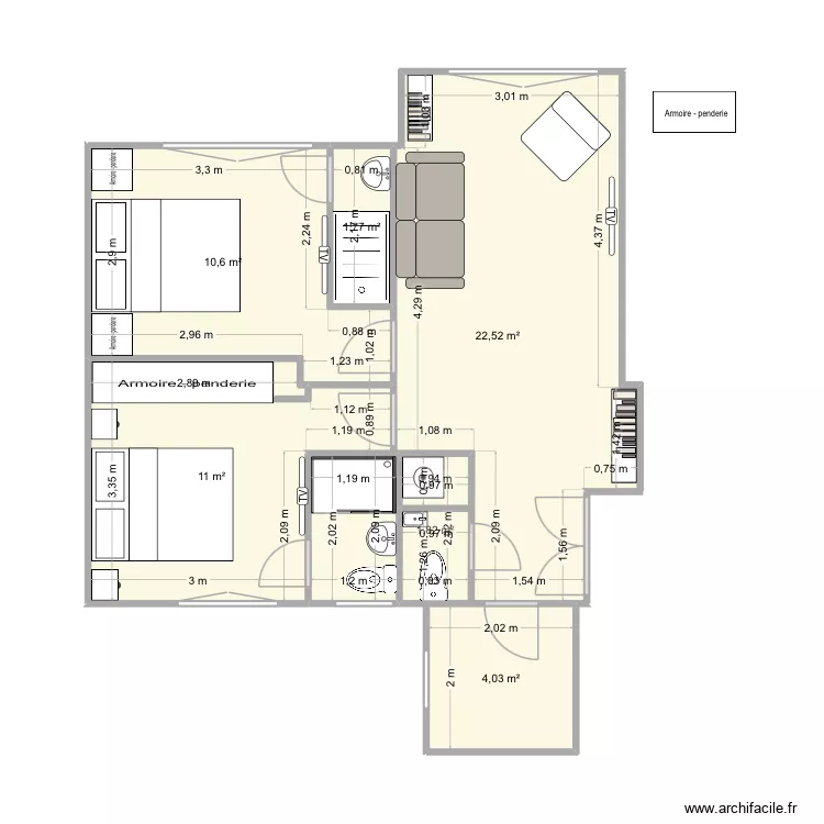 19MONSEPT. Plan de 6  et 52 m²