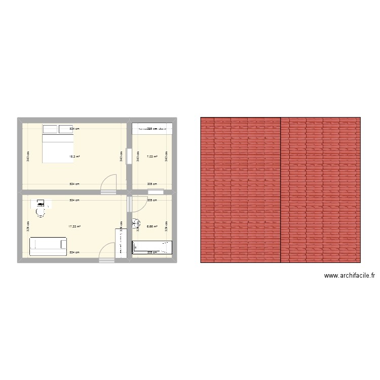 Extension. Plan de 0 pièce et 0 m2