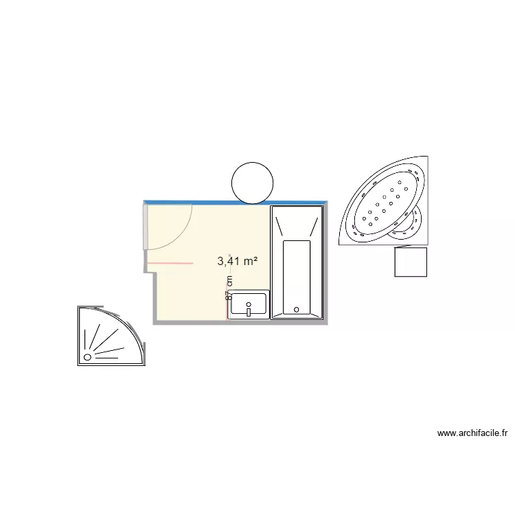 salle de bain. Plan de salle de bain. Plan de