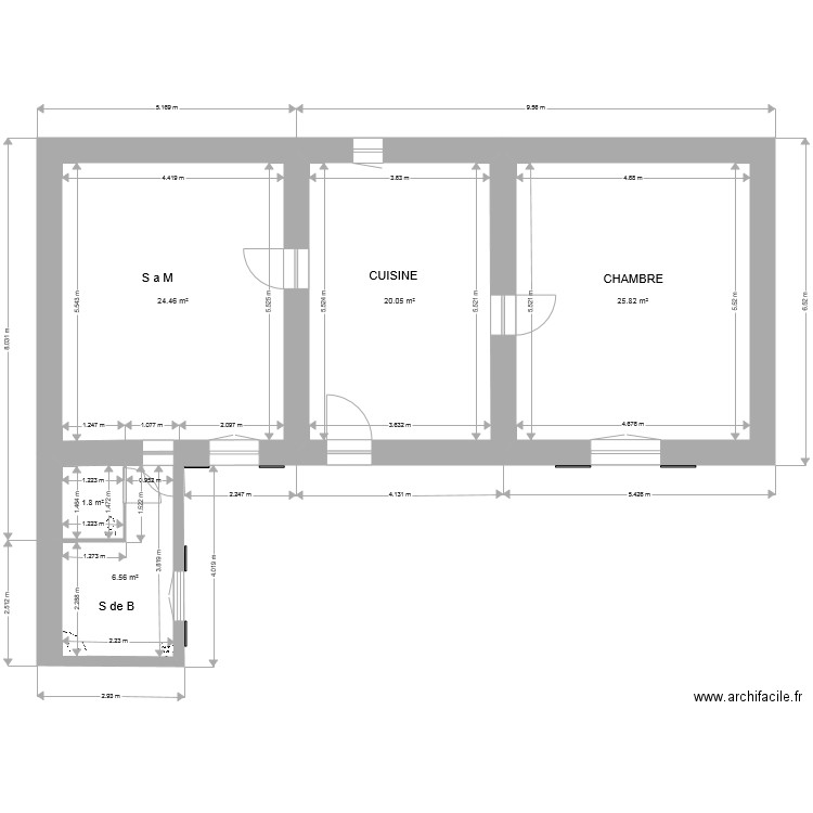 ETAT ACTUEL. Plan de 0 pièce et 0 m2