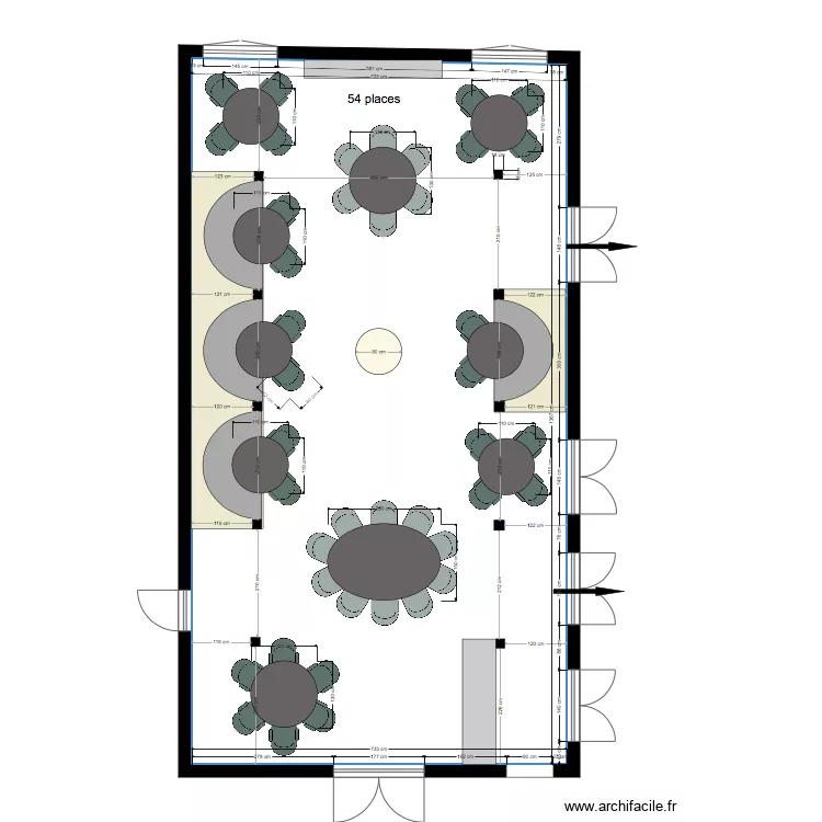 Restaurant B. Plan de 