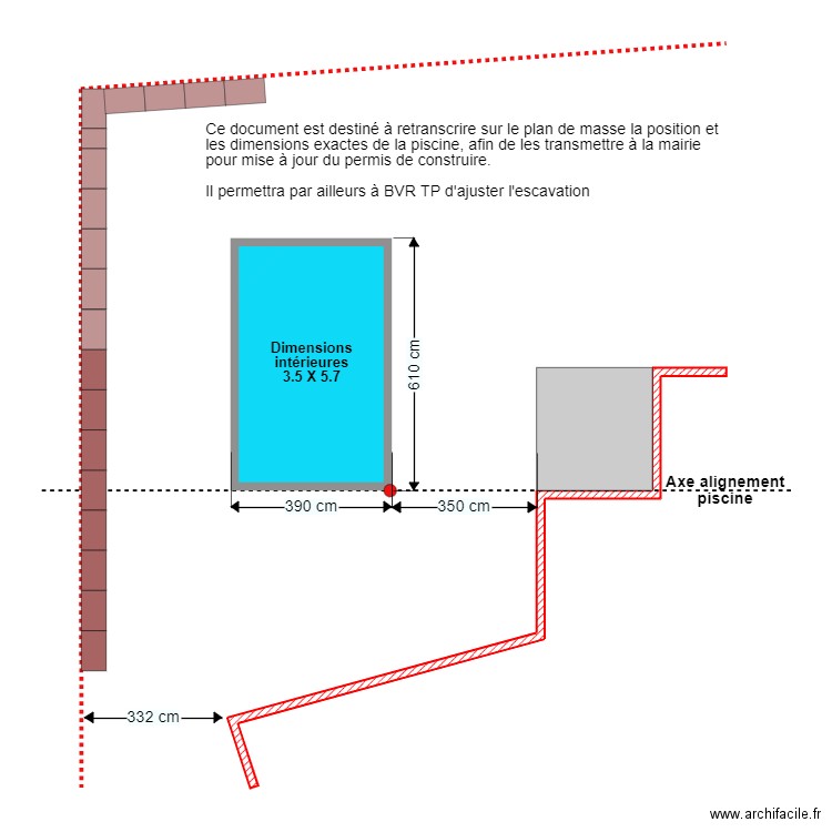 Plan de masse et position piscine 27/09 CAV. Plan de 0 pièce et 0 m2