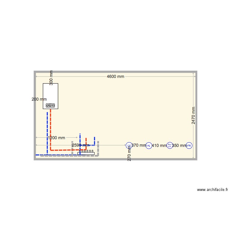 Mur Cuisine. Plan de 0 pièce et 0 m2