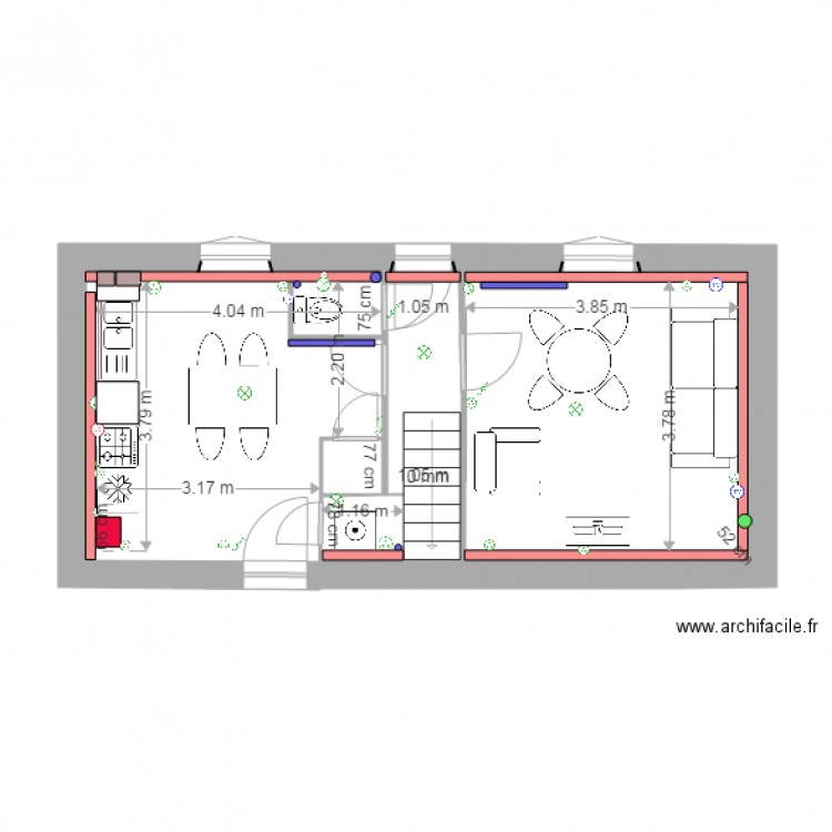 rez de chaussee 0511 B. Plan de 0 pièce et 0 m2