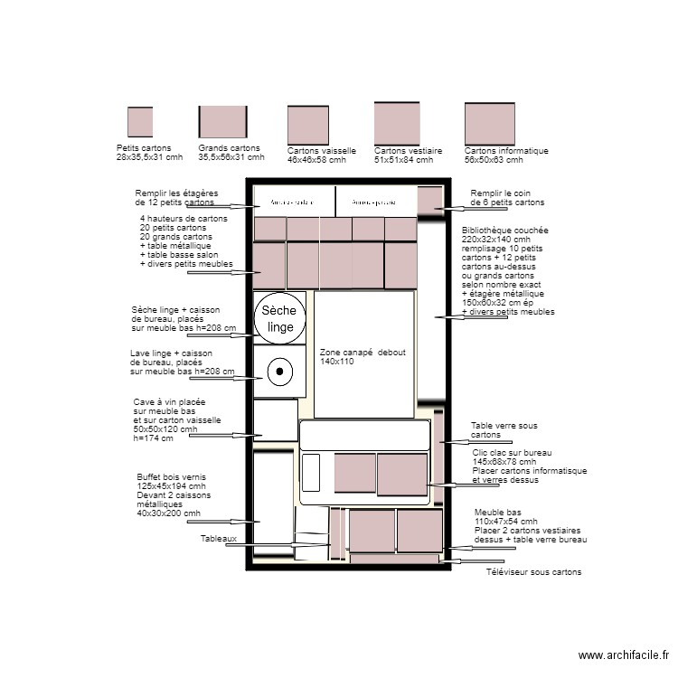 Déménagement Nantes. Plan de 0 pièce et 0 m2