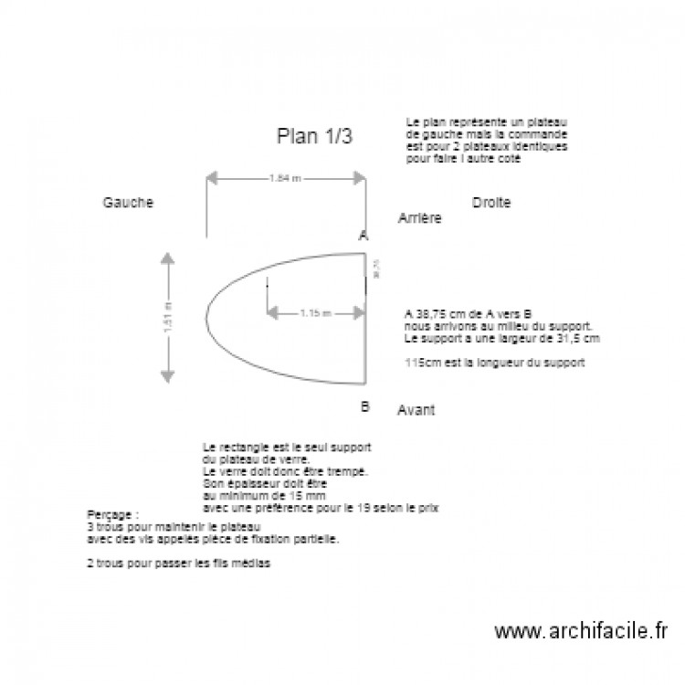 Table  Plateau Massimo. Plan de 0 pièce et 0 m2