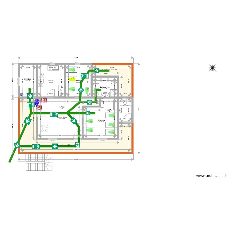 plan d evacuation OPITIPA V03. Plan de 0 pièce et 0 m2