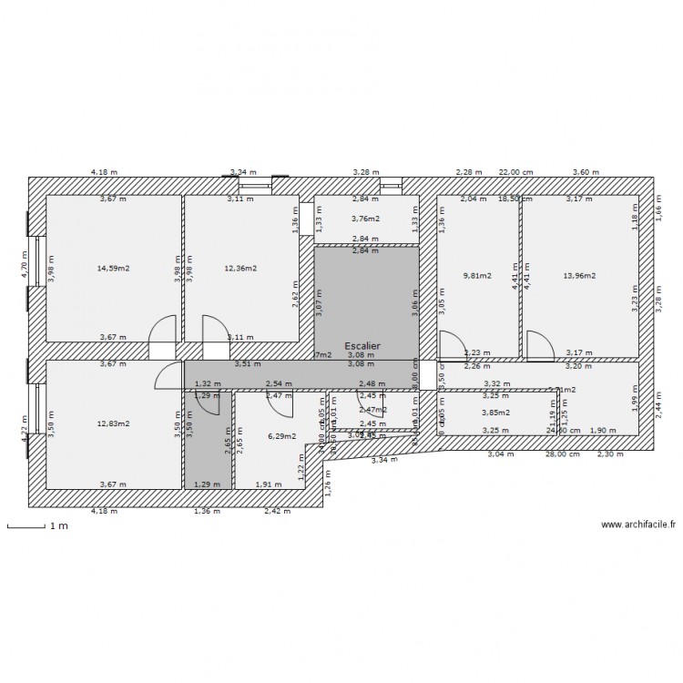 etage bat chauvin. Plan de 0 pièce et 0 m2