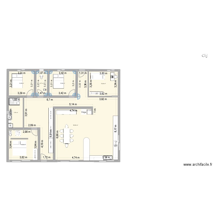 SweetyHome. Plan de 7 pièces et 153 m2