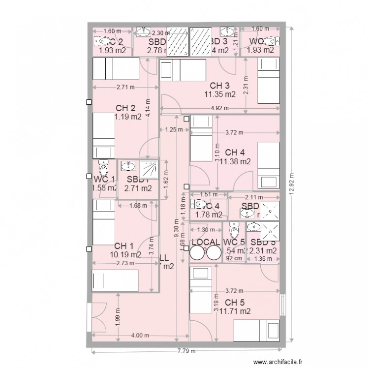 GRANGE ARDOISE 5 CH AVEC DIM. Plan de 0 pièce et 0 m2
