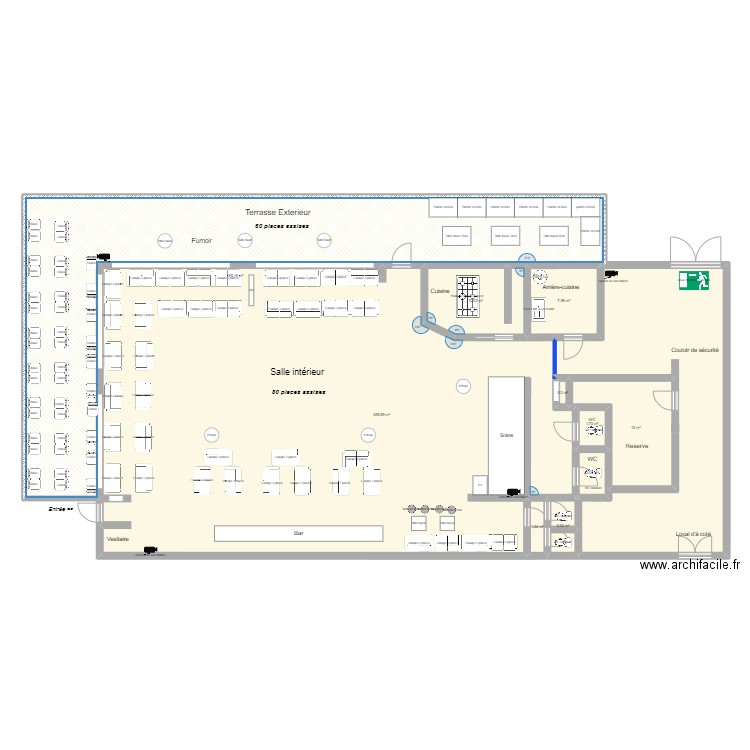 Pacha. Plan de 10 pièces et 393 m2