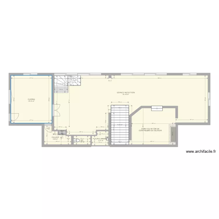 Espace reception BONMORT. Plan de 