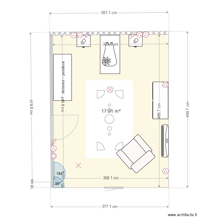 elec chambre1. Plan de 0 pièce et 0 m2