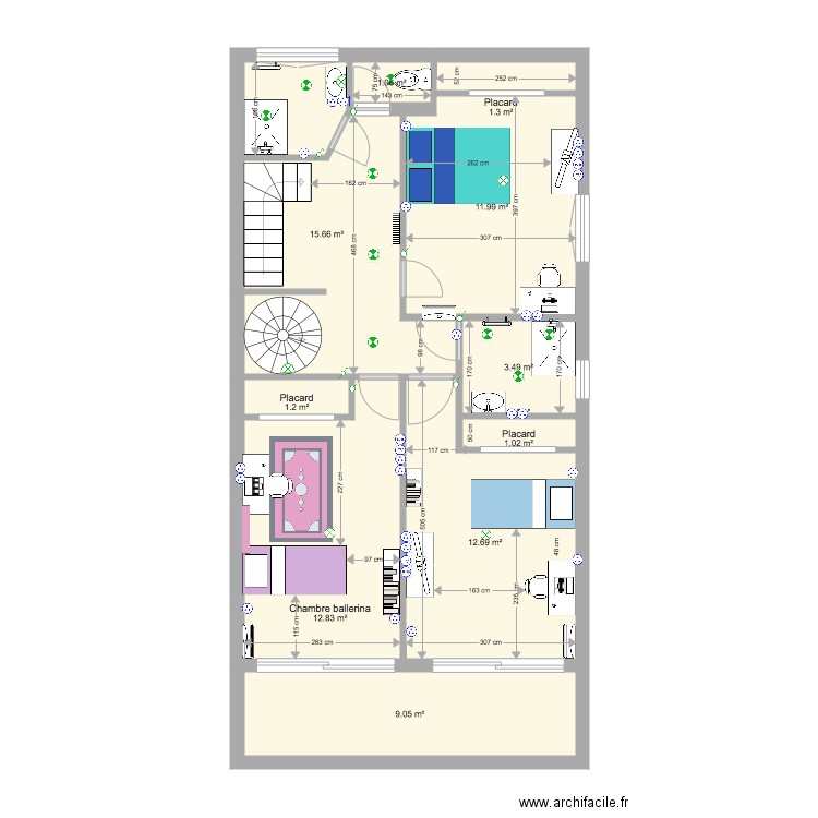 Projet Ottombre niveau inférieur 1. Plan de 0 pièce et 0 m2