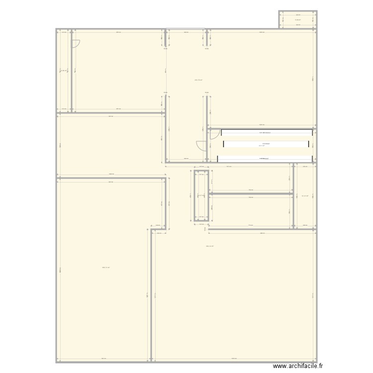 PLAN SPORTFIT AGRANDISSEMENT. Plan de 8 pièces et 720 m2