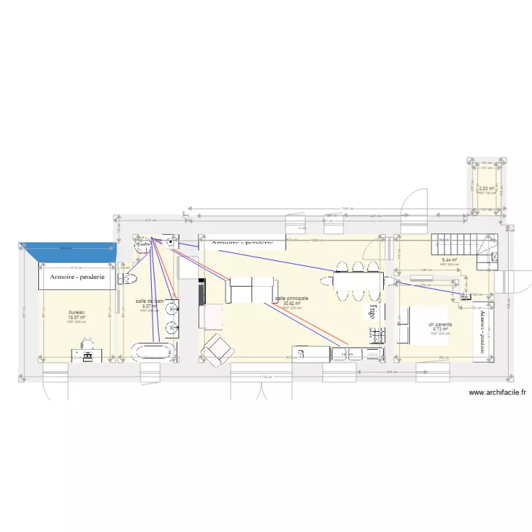Rdch meublé plb Projectif 2 Petit Aulnay. Plan de Rdch meublé plb Projectif 2 Petit Aulnay. Plan de