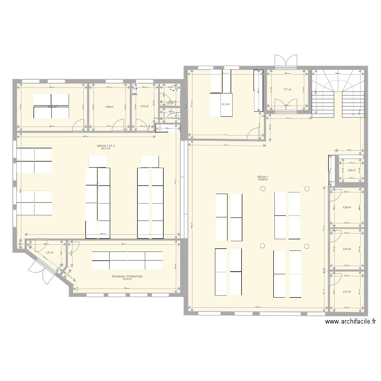 BAT 1 AGENCE RDC. Plan de 0 pièce et 0 m2